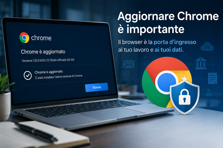 Aggiornare Chrome è importante: il browser è la porta d’ingresso al lavoro