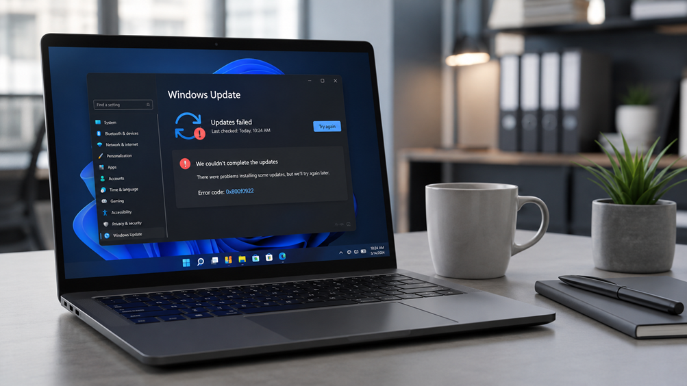 Aggiornamento Windows 11 bloccato: cosa significa l’errore 0x800f0922